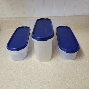 Tupperware Modular Mates One and Two Navy LIds